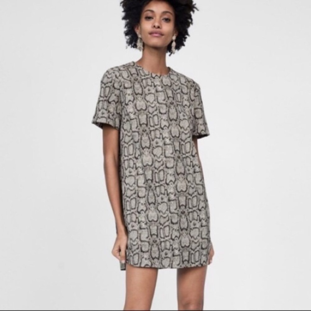 Zara snakeprint dress